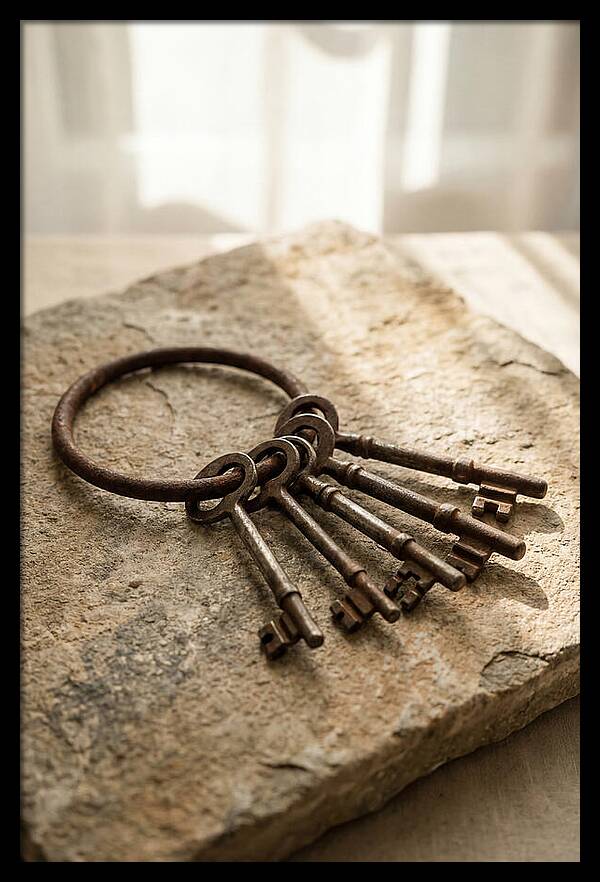 Old Skeleton Keys On Iron Ring