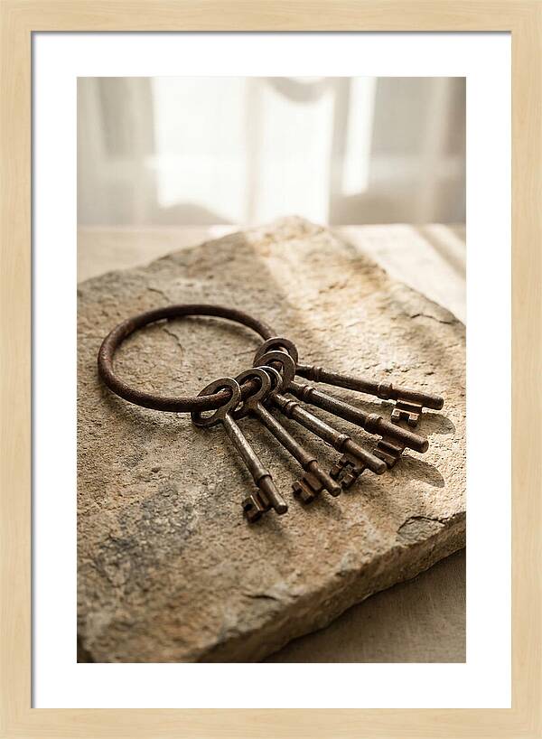 Old Skeleton Keys On Iron Ring