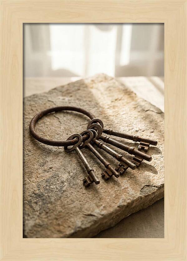 Old Skeleton Keys On Iron Ring