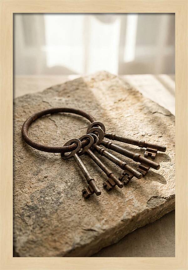 Old Skeleton Keys On Iron Ring