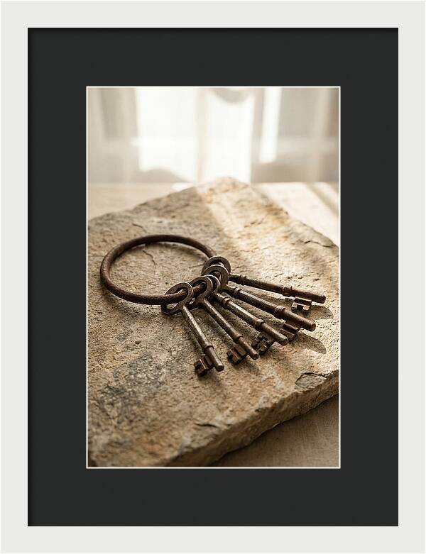 Old Skeleton Keys On Iron Ring