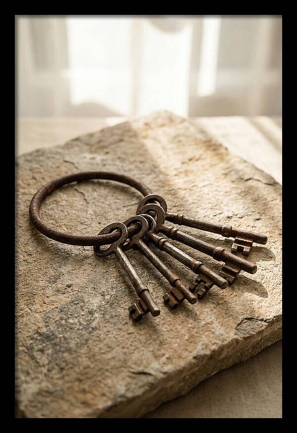 Old Skeleton Keys On Iron Ring