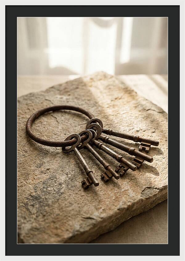 Old Skeleton Keys On Iron Ring