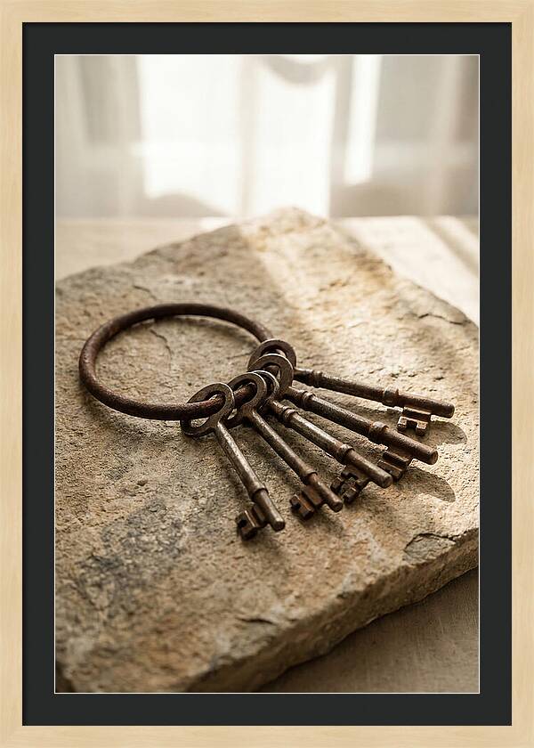 Old Skeleton Keys On Iron Ring