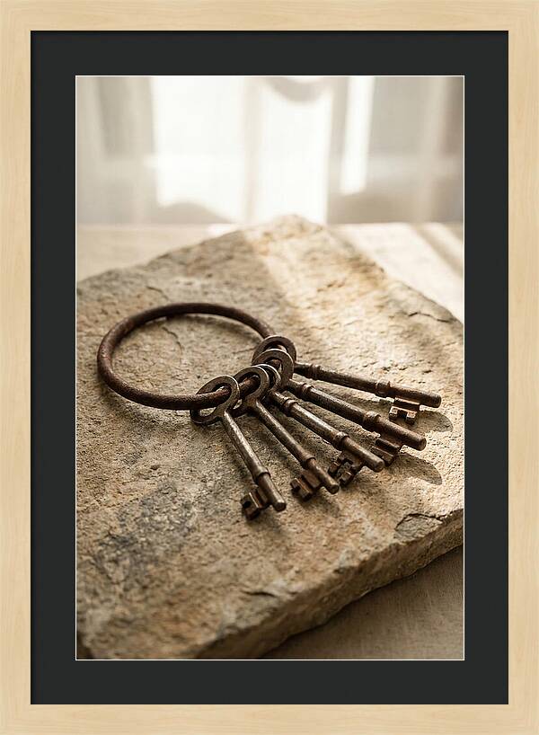 Old Skeleton Keys On Iron Ring