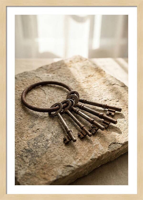 Old Skeleton Keys On Iron Ring