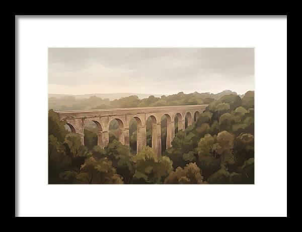 Old Stone Aqueduct Over Valley