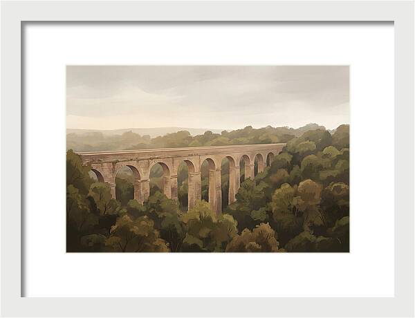 Old Stone Aqueduct Over Valley