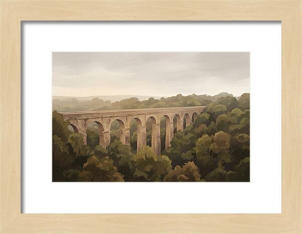 Old Stone Aqueduct Over Valley