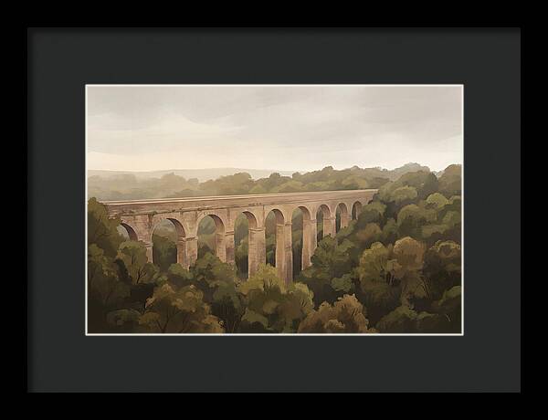Old Stone Aqueduct Over Valley