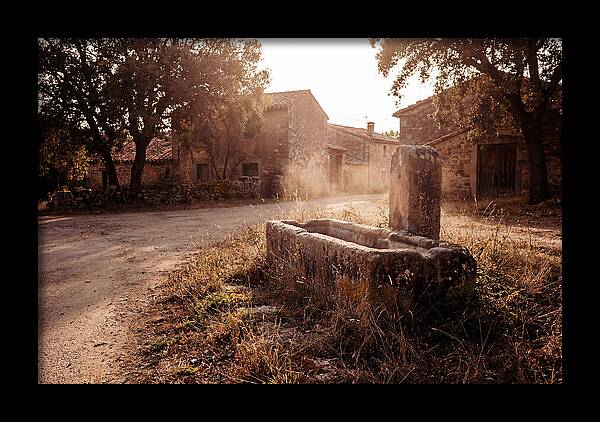 Old Stone Trough At Dusk