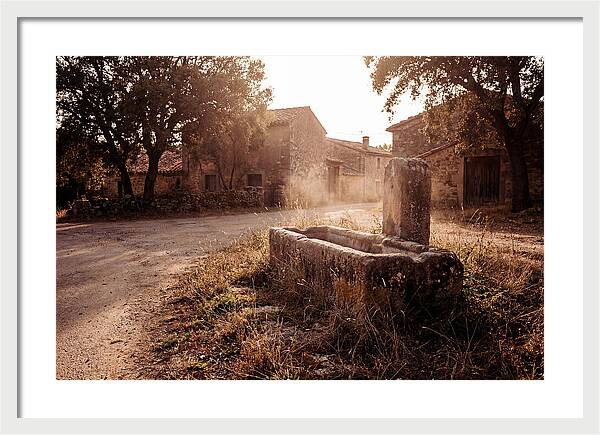 Old Stone Trough At Dusk