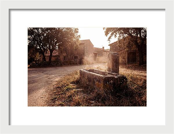 Old Stone Trough At Dusk