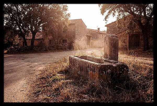 Old Stone Trough At Dusk