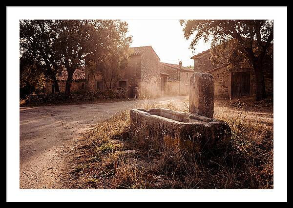 Old Stone Trough At Dusk