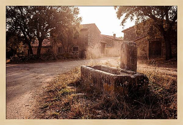 Old Stone Trough At Dusk
