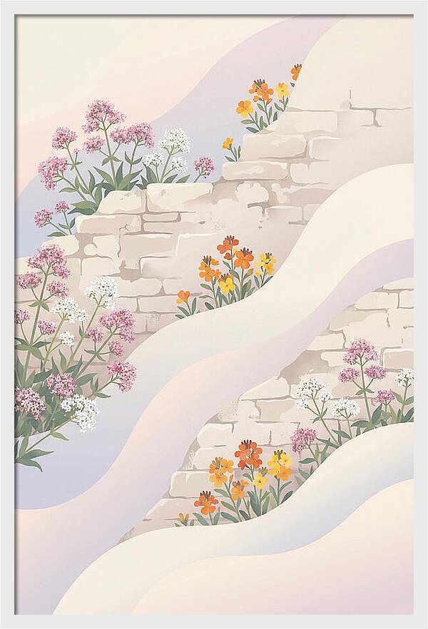 Old Stone Wall Blooms