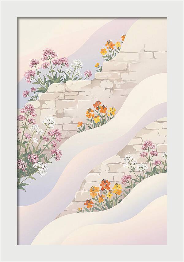 Old Stone Wall Blooms