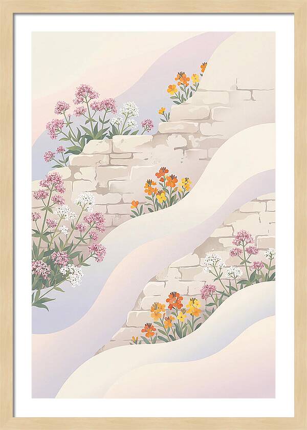 Old Stone Wall Blooms