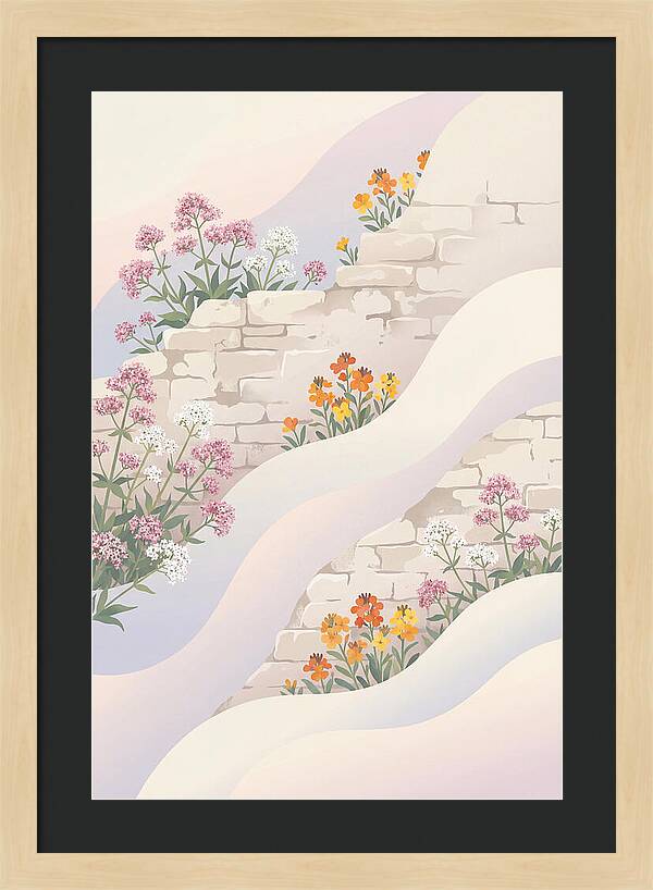 Old Stone Wall Blooms