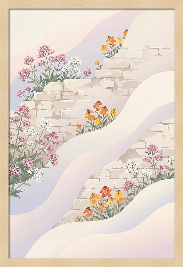 Old Stone Wall Blooms