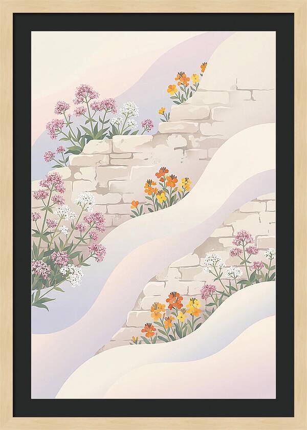 Old Stone Wall Blooms