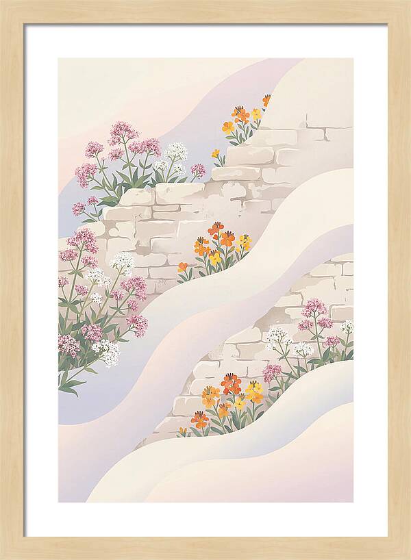 Old Stone Wall Blooms