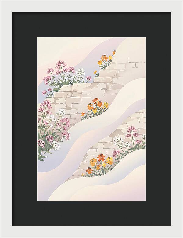 Old Stone Wall Blooms