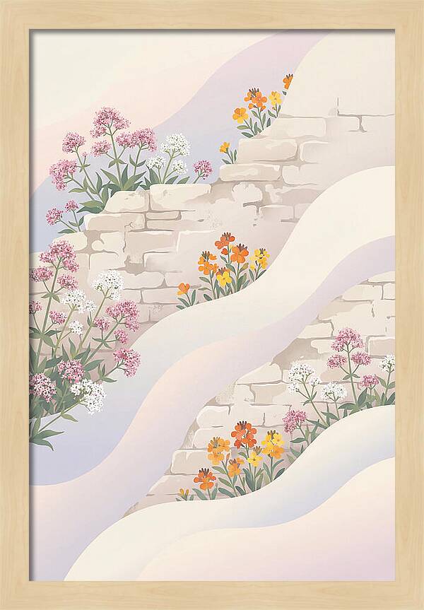 Old Stone Wall Blooms