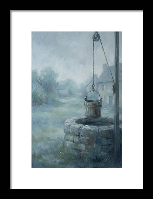 Old Stone Well With Wooden Bucket