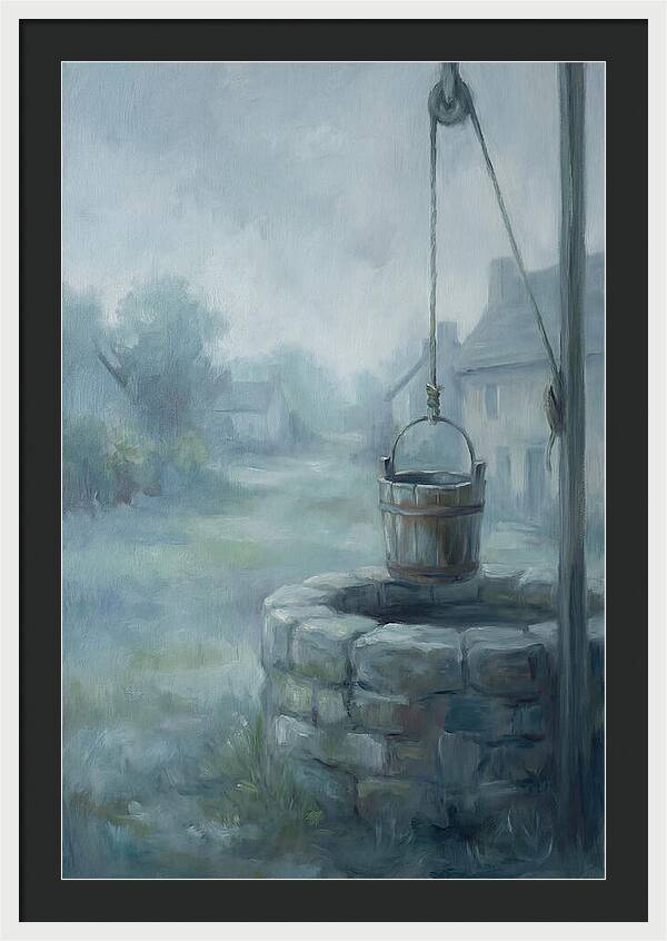 Old Stone Well With Wooden Bucket