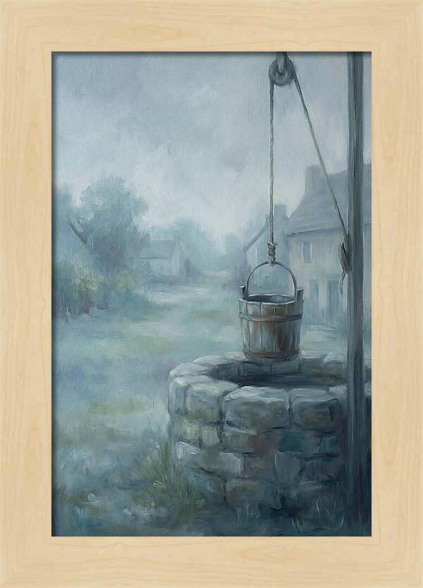 Old Stone Well With Wooden Bucket