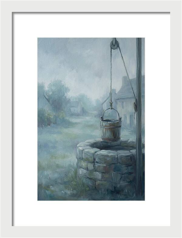 Old Stone Well With Wooden Bucket