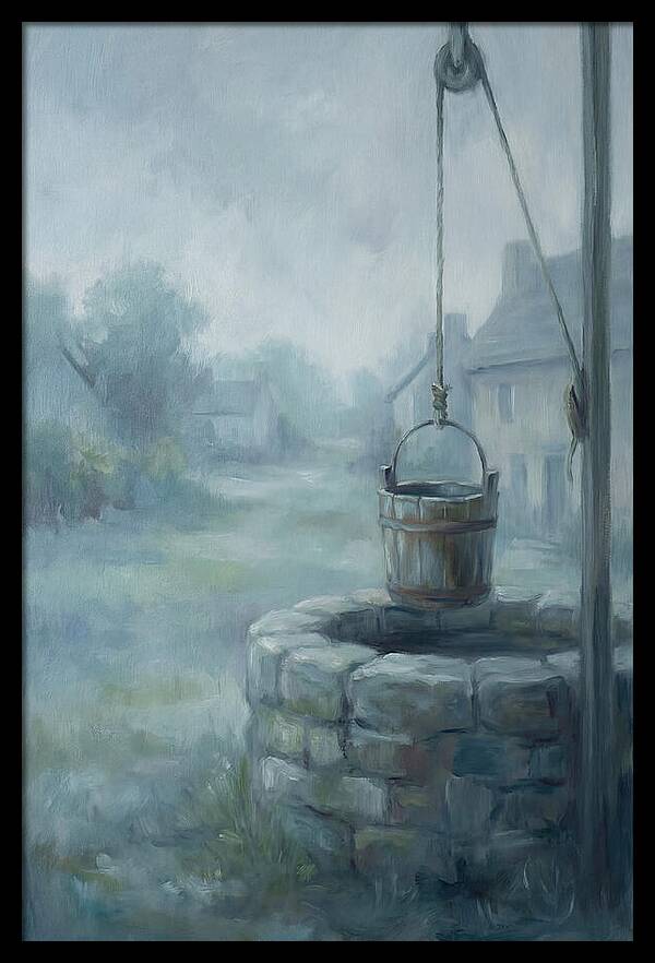 Old Stone Well With Wooden Bucket