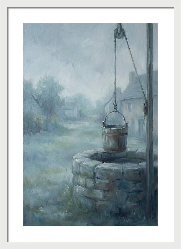 Old Stone Well With Wooden Bucket