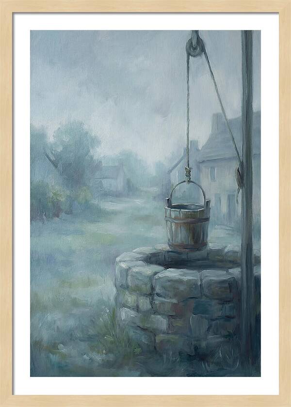Old Stone Well With Wooden Bucket