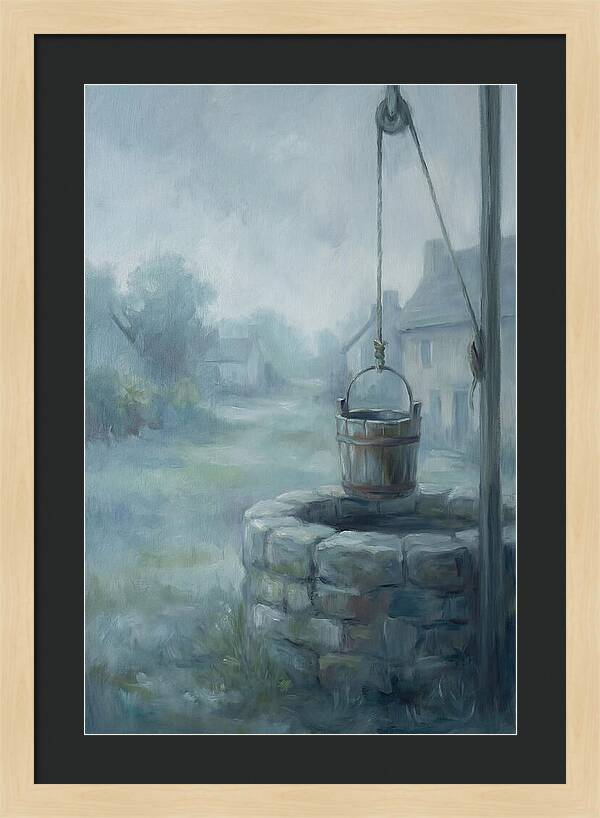 Old Stone Well With Wooden Bucket