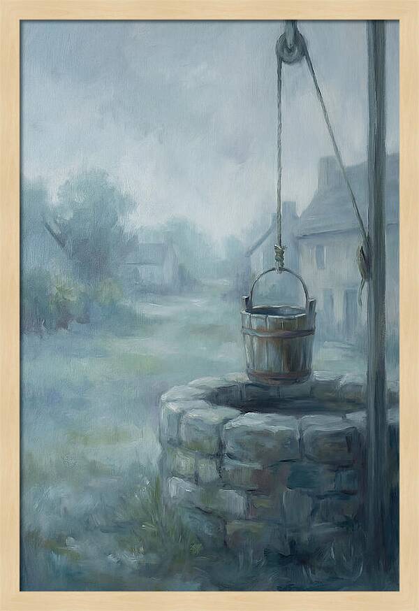 Old Stone Well With Wooden Bucket