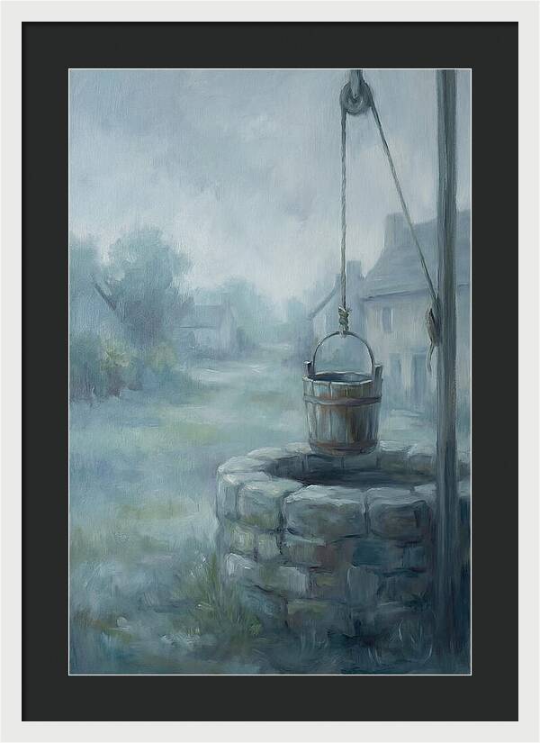 Old Stone Well With Wooden Bucket