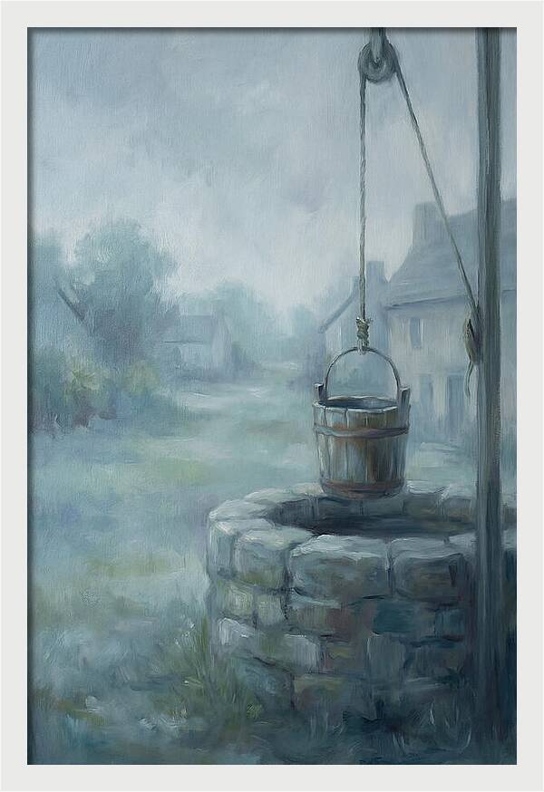 Old Stone Well With Wooden Bucket