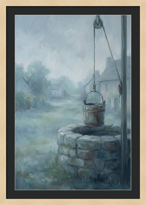 Old Stone Well With Wooden Bucket
