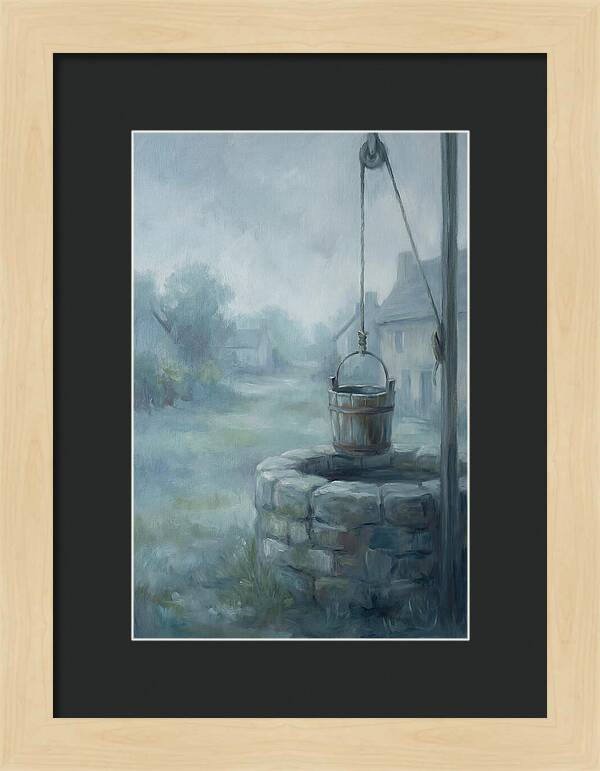 Old Stone Well With Wooden Bucket