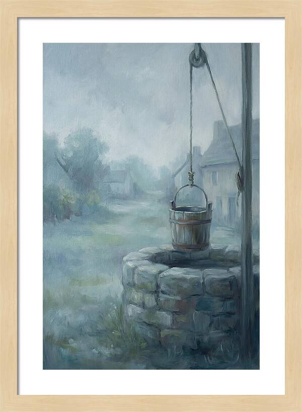 Old Stone Well With Wooden Bucket