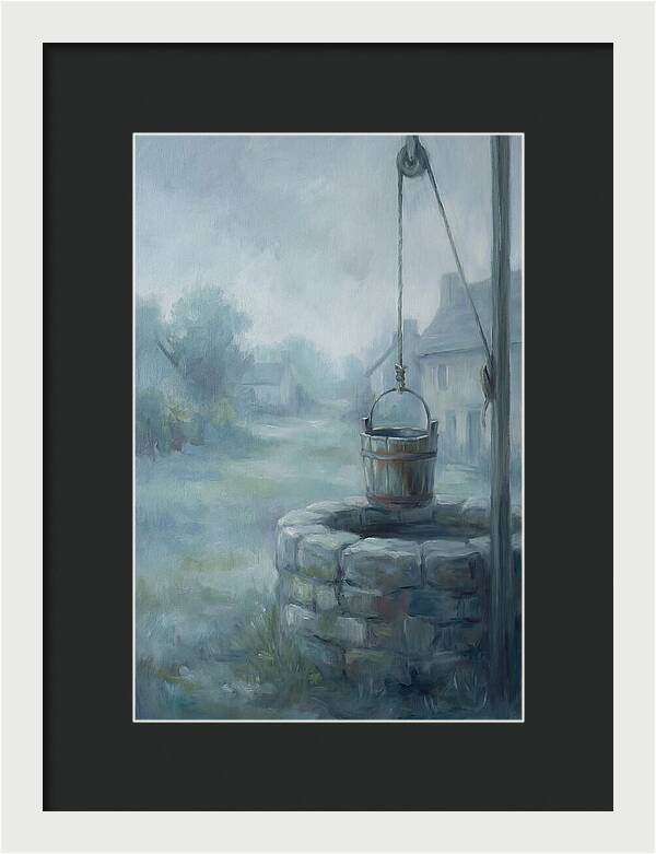 Old Stone Well With Wooden Bucket