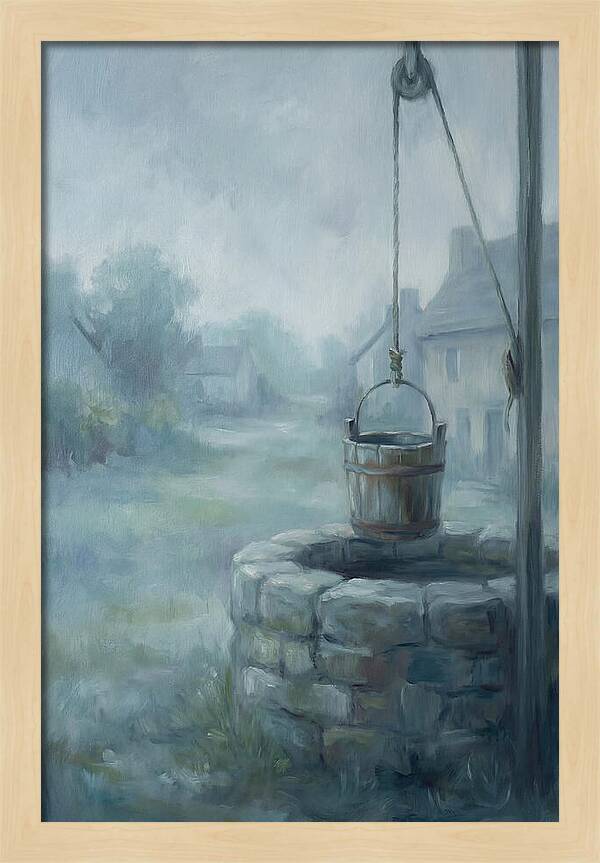 Old Stone Well With Wooden Bucket