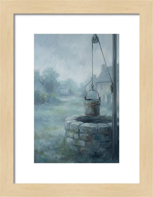 Old Stone Well With Wooden Bucket
