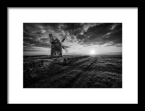 Old Stone Windmill At Sunset