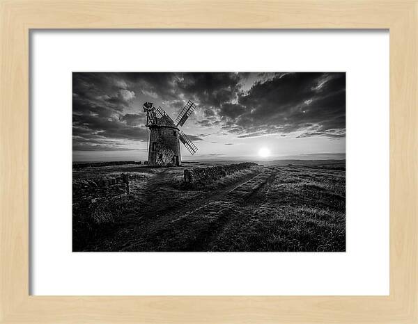 Old Stone Windmill At Sunset