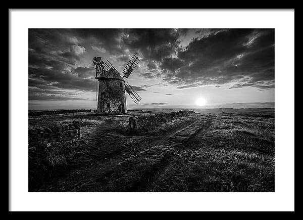 Old Stone Windmill At Sunset