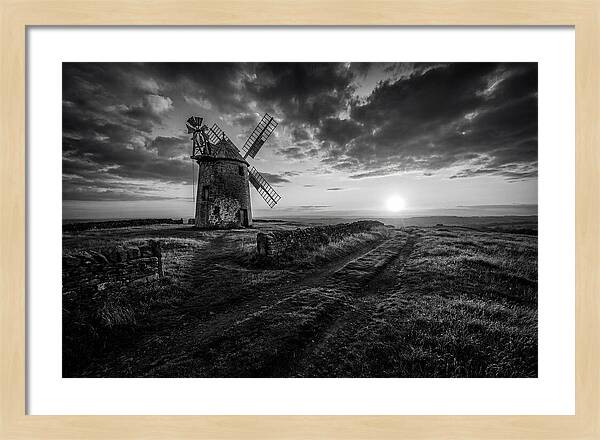 Old Stone Windmill At Sunset